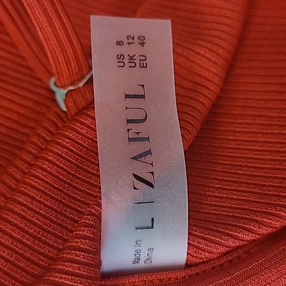 Zaful Forever Young Underwire Ribbed Cheeky Bikini, Red, Size 8 - Picture 4 of 8
